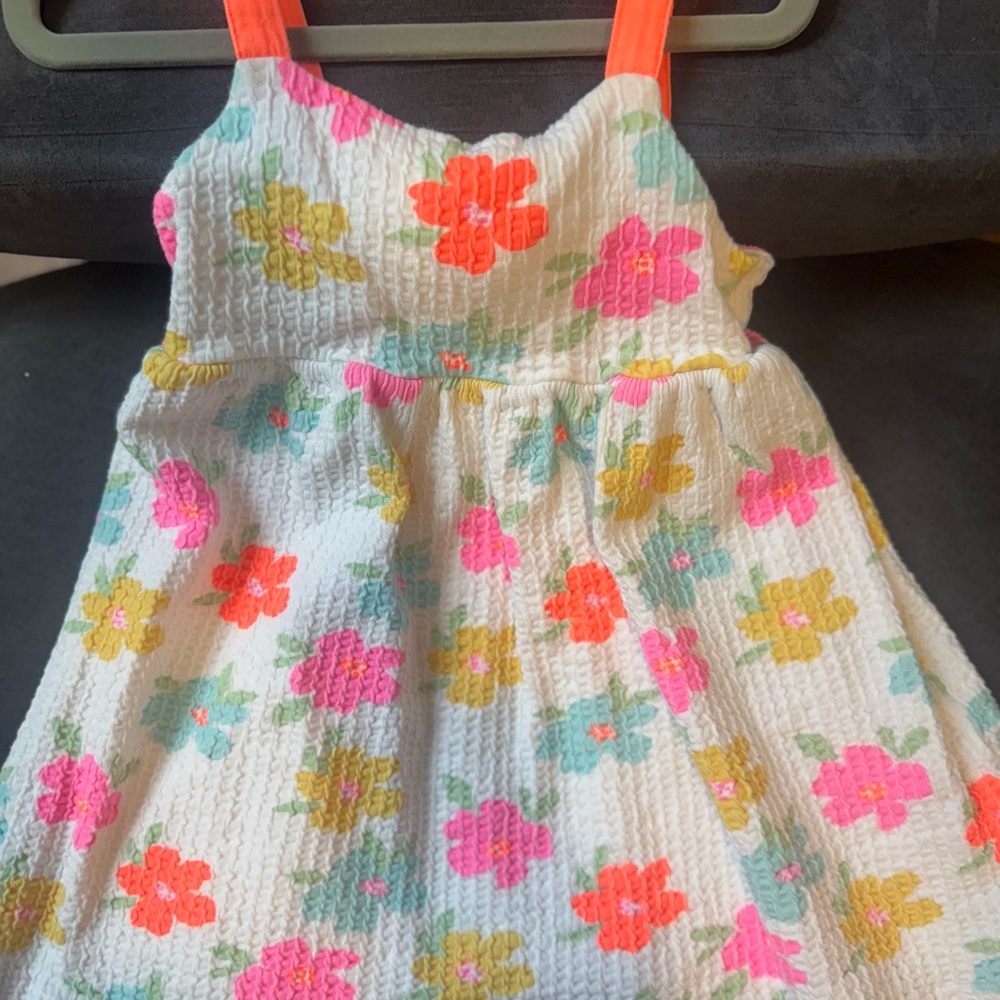 Zara Kids Floral Dress with Orange Straps